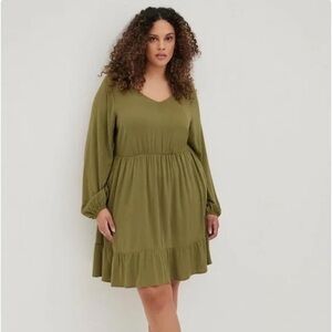 Olive Green Women's Dress